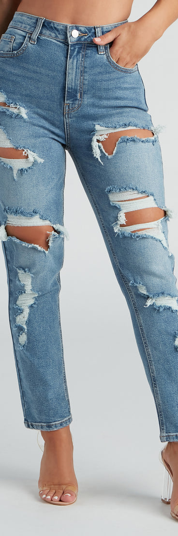 Everyday Edgy Distressed Straight-Leg Jeans provides a stylish start to creating your best summer outfits of the season with on-trend details for 2023!