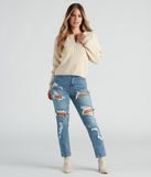 Everyday Edgy Distressed Straight-Leg Jeans provides a stylish start to creating your best summer outfits of the season with on-trend details for 2023!