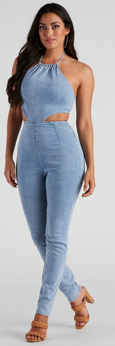 Time For The Weekend Denim Catsuit provides a stylish start to creating your best summer outfits of the season with on-trend details for 2023!