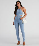 Time For The Weekend Denim Catsuit for 2023 festival outfits, festival dress, outfits for raves, concert outfits, and/or club outfits
