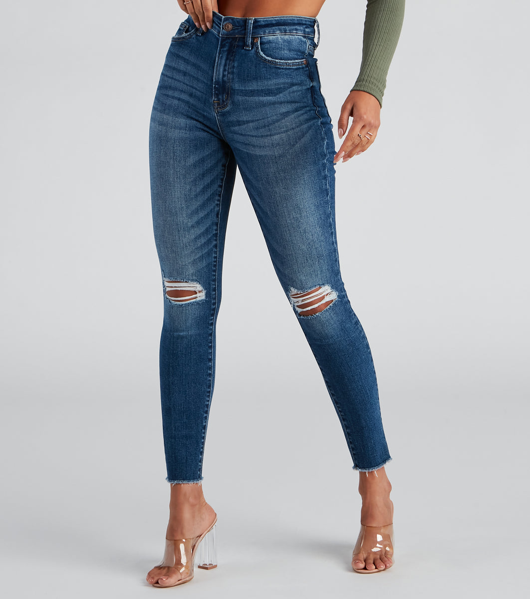 Taylor High Rise Skinny Crop Jeans By Windsor Denim