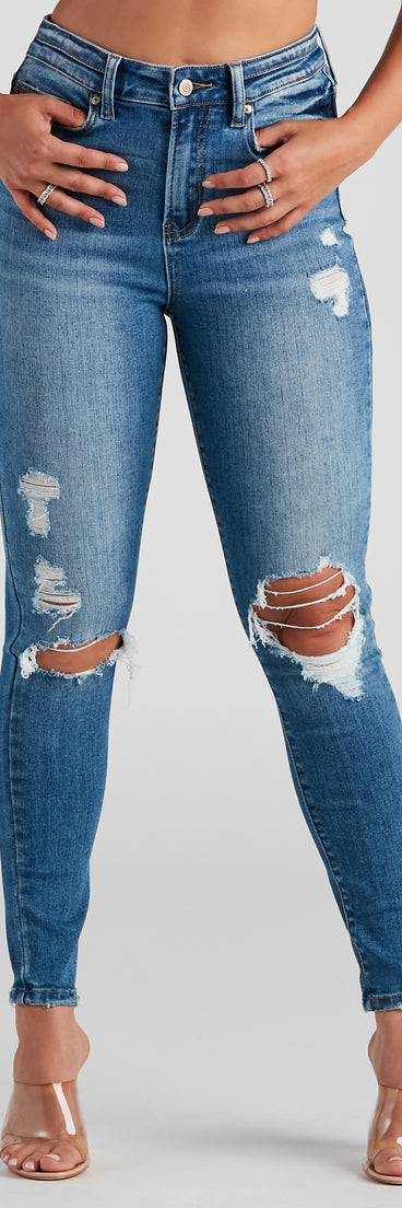 Harper Mid-Rise Skinny Denim Jeans provides a stylish start to creating your best summer outfits of the season with on-trend details for 2023!