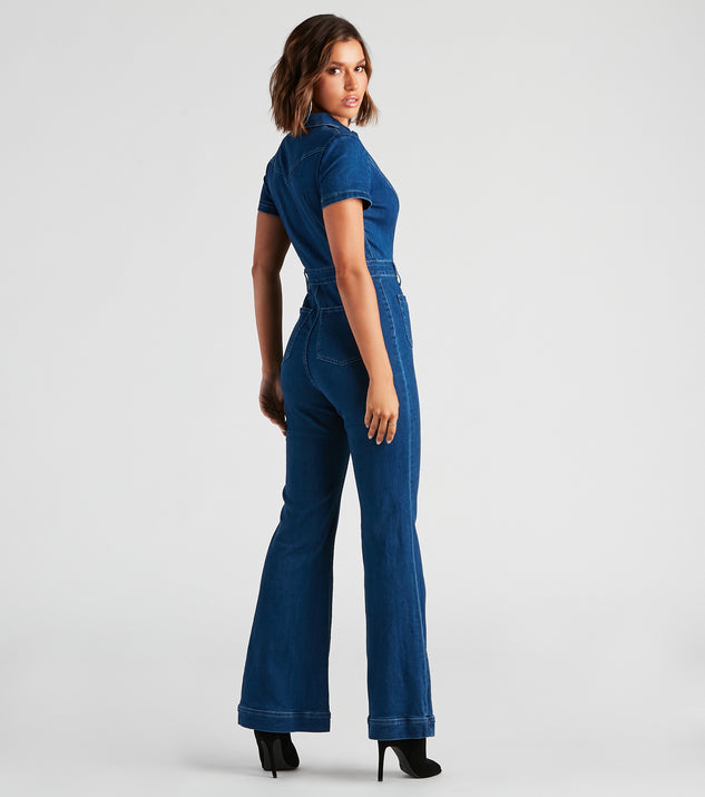 Bigersell High Waist Flare Jumpsuits for Women Fashion Solid Oversize Denim  Pokets Splicing Casual Zipper Fringe Jeans Overalls Rompers Pants Bottoms  Ripped Distressed Jumpsuits for Ladies - Walmart.com