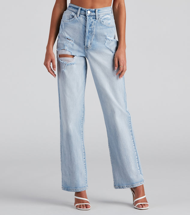Vintage Chic Straight-Leg Jeans is a trendy pick to create 2023 festival outfits, festival dresses, outfits for concerts or raves, and complete your best party outfits!