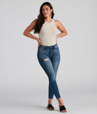 Hit The Jackpot Mid Rise Skinny Jeans provides a stylish start to creating your best summer outfits of the season with on-trend details for 2023!