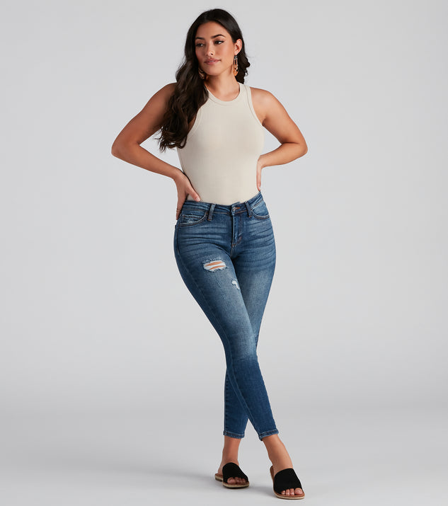 Hit The Jackpot Mid Rise Skinny Jeans | Windsor