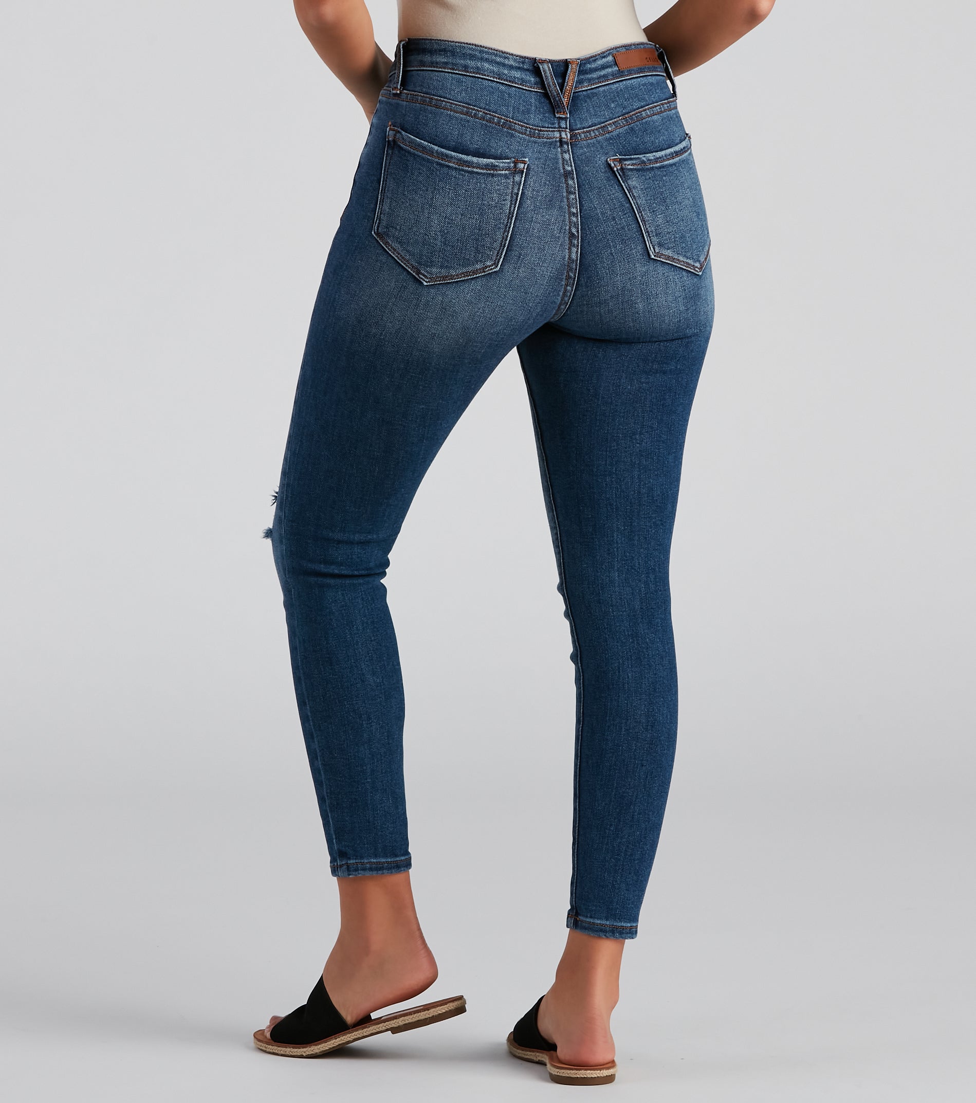 COSYHARU::デニム:M[RESALE] Hit The Jackpot Mid Rise Skinny Jeans | Windsor