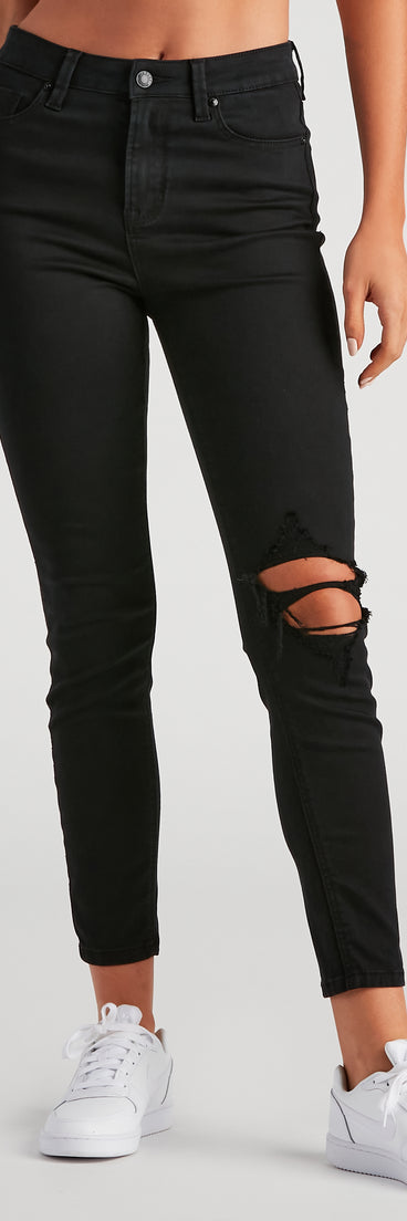 Taylor High-Rise Distressed Skinny Ankle Jeans by Windsor Denim provides a stylish start to creating your best summer outfits of the season with on-trend details for 2023!