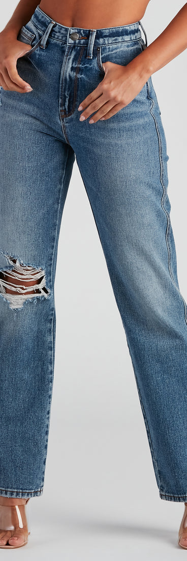 Jay High-Rise Straight Denim Jeans provides a stylish start to creating your best summer outfits of the season with on-trend details for 2023!