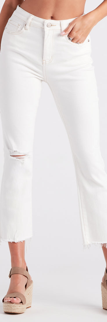 Robyn High-Rise Crop Flare Jeans By Windsor Denim provides a stylish start to creating your best summer outfits of the season with on-trend details for 2023!