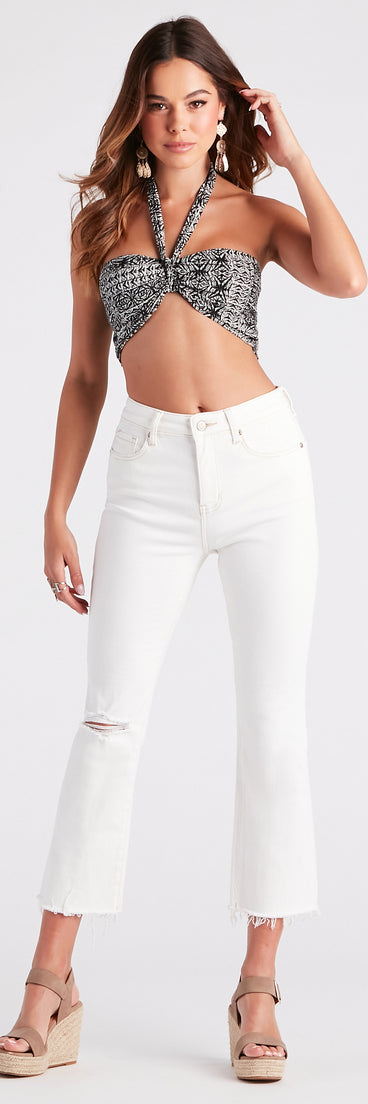 Robyn High-Rise Crop Flare Jeans By Windsor Denim provides a stylish start to creating your best summer outfits of the season with on-trend details for 2023!