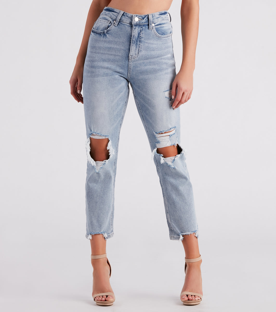 High-Rise Straight Cropped Jeans by Windsor Denim