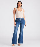 Bri Mid Rise Belted Flare Jeans By Windsor Denim