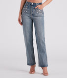90s Glam Rhinestone Beaded Straight-Leg Jeans is a fire pick to create 2023 festival outfits, concert dresses, outfits for raves, or to complete your best party outfits or clubwear!