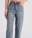 90s Glam Rhinestone Beaded Straight-Leg Jeans is a fire pick to create 2023 festival outfits, concert dresses, outfits for raves, or to complete your best party outfits or clubwear!
