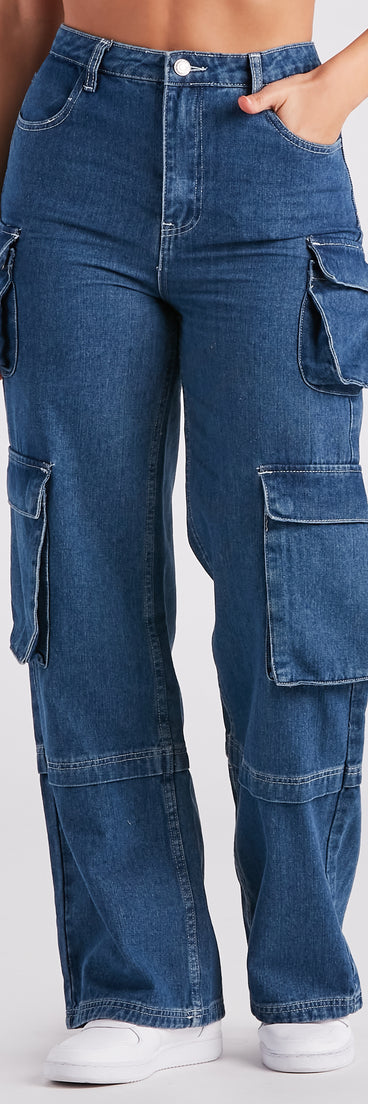 Streetwear Chick Mid-Rise Cargo Denim Jeans provides a stylish start to creating your best summer outfits of the season with on-trend details for 2023!