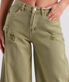 Good Angle Mid Rise Wide-Leg Denim Jeans is a fire pick to create 2023 festival outfits, concert dresses, outfits for raves, or to complete your best party outfits or clubwear!