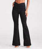Snatched Style V-Cut Waist Flare Jeans