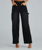 Trish Mid-Rise Carpenter Wide-Leg Denim Jeans
