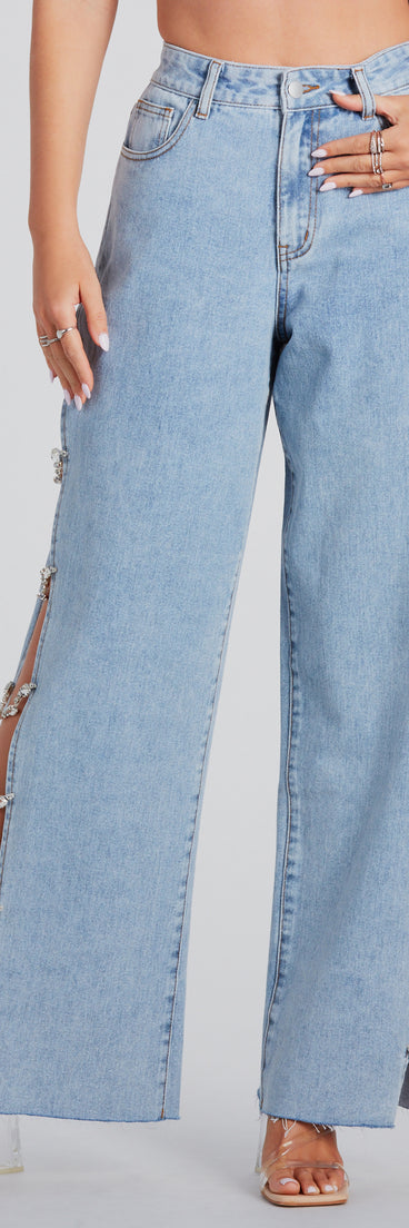 Glam Crush High-Rise Gemstone Denim Jeans