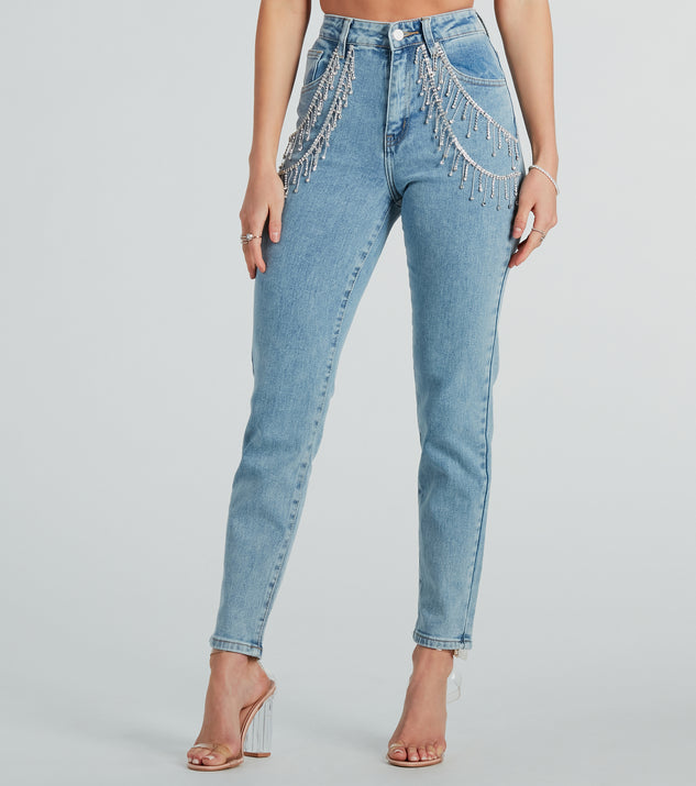 Big Time Sparkle Rhinestone Skinny Denim Jeans | Windsor