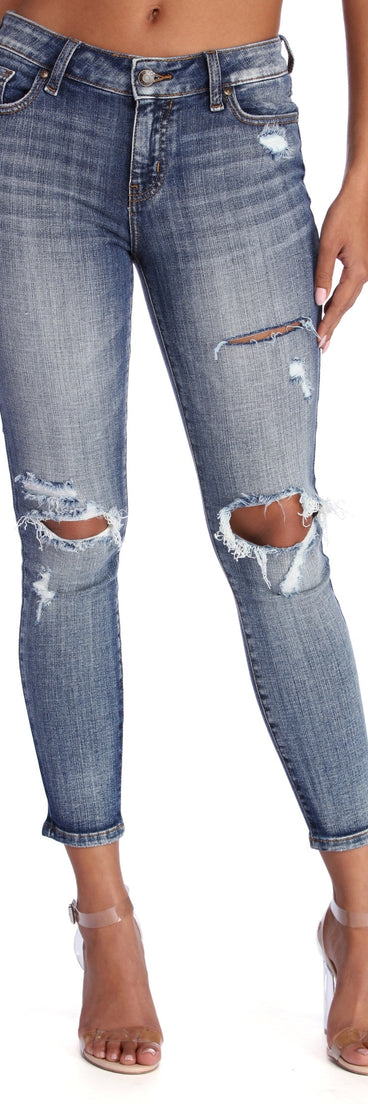 Josie Mid-Rise Cropped Skinny Jeans for 2022 festival outfits, festival dress, outfits for raves, concert outfits, and/or club outfits