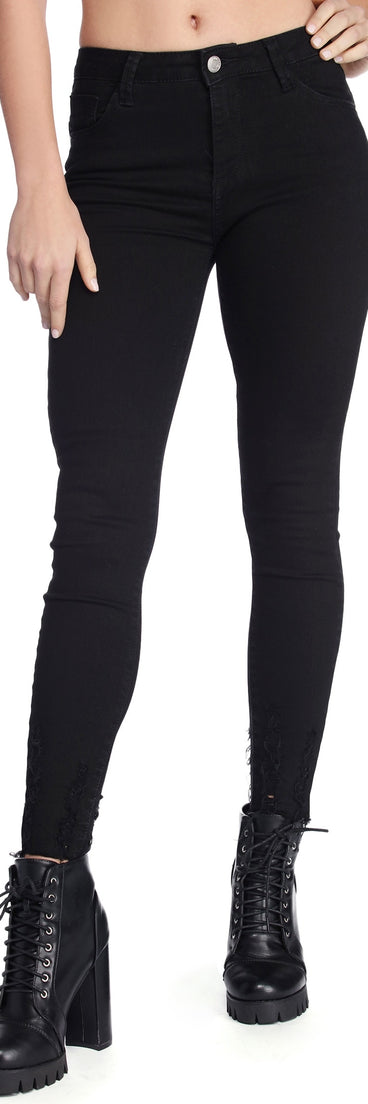 Mid Rise Distressed Ankle Skinny Jeans for 2022 festival outfits, festival dress, outfits for raves, concert outfits, and/or club outfits