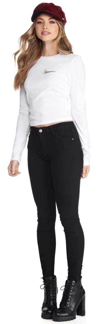 Mid Rise Distressed Ankle Skinny Jeans for 2022 festival outfits, festival dress, outfits for raves, concert outfits, and/or club outfits