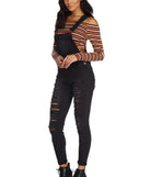 Trendy And Destructed Skinny Overalls