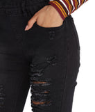 Trendy And Destructed Skinny Overalls