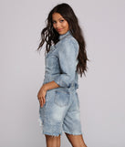 Major Babe Denim Romper for 2022 festival outfits, festival dress, outfits for raves, concert outfits, and/or club outfits