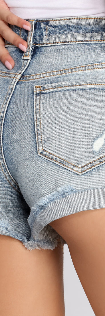 Kara High Rise Cuffed Destructed Shorts provides a stylish start to creating your best summer outfits of the season with on-trend details for 2023!