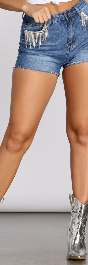 Glammed Out High Rise Cut Off Shorts is a trendy pick to create 2023 festival outfits, festival dresses, outfits for concerts or raves, and complete your best party outfits!