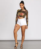 High Waist Button Down Denim Shorts provides a stylish start to creating your best summer outfits of the season with on-trend details for 2023!