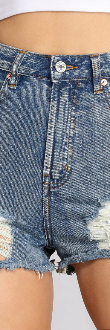 High Waist Distressed Denim Shorts is a fire pick to create 2023 festival outfits, concert dresses, outfits for raves, or to complete your best party outfits or clubwear!