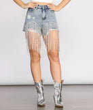 Keep It Glam Rhinestone Fringe Shorts is a trendy pick to create 2023 festival outfits, festival dresses, outfits for concerts or raves, and complete your best party outfits!
