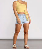 Your Everyday High Rise Light Denim Shorts provides a stylish start to creating your best summer outfits of the season with on-trend details for 2023!