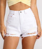 Never Enough High Rise Destructed Shorts for 2023 festival outfits, festival dress, outfits for raves, concert outfits, and/or club outfits