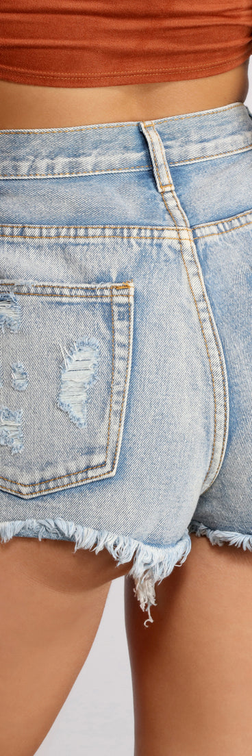 Denim Daze High Waist Destructed Shorts provides a stylish start to creating your best summer outfits of the season with on-trend details for 2023!