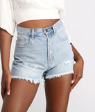Parker High Waist Light Denim Cut Off Shorts is a trendy pick to create 2023 festival outfits, festival dresses, outfits for concerts or raves, and complete your best party outfits!
