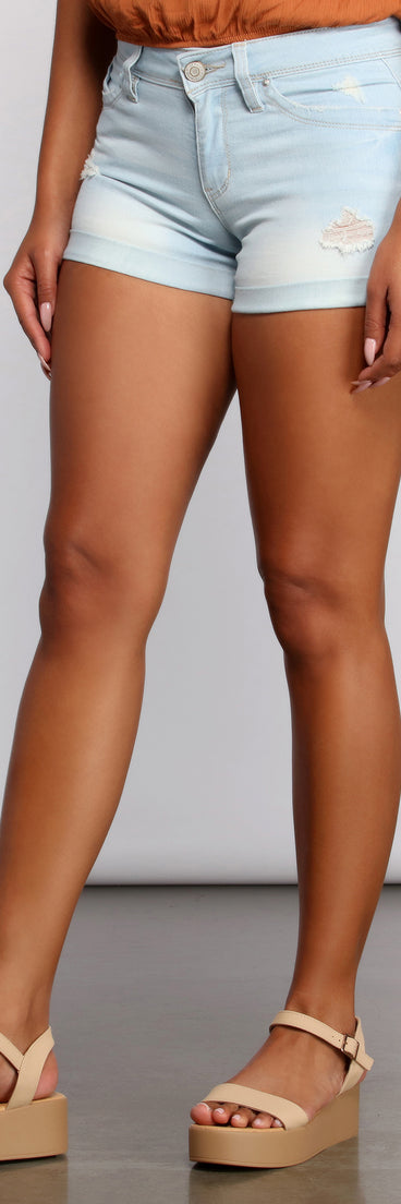 Everyday Must Have Cuffed Jean Shorts for 2023 festival outfits, festival dress, outfits for raves, concert outfits, and/or club outfits