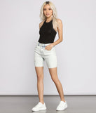 Kailey High Rise Bermuda Shorts provides a stylish start to creating your best summer outfits of the season with on-trend details for 2023!
