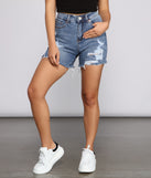 No Drama Destructed Denim Shorts for 2023 festival outfits, festival dress, outfits for raves, concert outfits, and/or club outfits