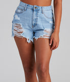 High Rise Super Destructed Cutoff Denim Shorts by Windsor Denim for 2023 festival outfits, festival dress, outfits for raves, concert outfits, and/or club outfits