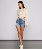 High Rise Button-Down Denim Shorts provides a stylish start to creating your best summer outfits of the season with on-trend details for 2023!