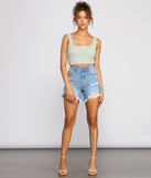 High Rise Vintage Distressed Denim Shorts provides a stylish start to creating your best summer outfits of the season with on-trend details for 2023!