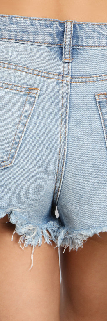 Stylish Days High Rise Cutoff Denim Shorts provides a stylish start to creating your best summer outfits of the season with on-trend details for 2023!