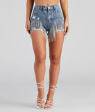 The Edge Of Fringe High Waist Denim Shorts is a trendy pick to create 2023 festival outfits, festival dresses, outfits for concerts or raves, and complete your best party outfits!