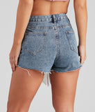 The Edge Of Fringe High Waist Denim Shorts provides a stylish start to creating your best summer outfits of the season with on-trend details for 2023!