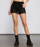 High-Rise Lace-Up Denim Shorts provides a stylish start to creating your best summer outfits of the season with on-trend details for 2023!